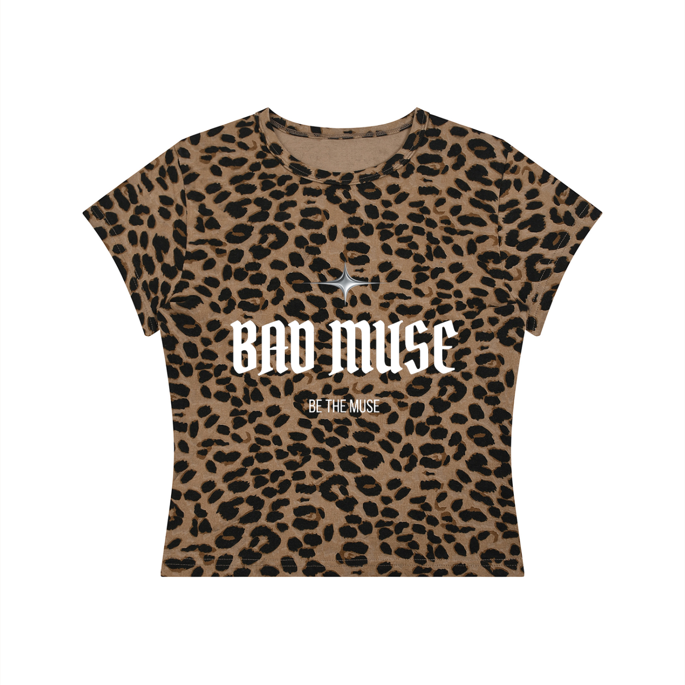 Women’s Leopard Print Crop T-Shirt
