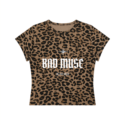 Women’s Leopard Print Crop T-Shirt